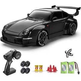 loc-Voiture Télécommandée Ift Avec Gyro,1:24 25Km/H 4Wd Proportionnel Intégral Voiture Télécommandée Tout Terrain Adulte Enfant,Rc Ift Cars Avec Lumières Led,Noir
