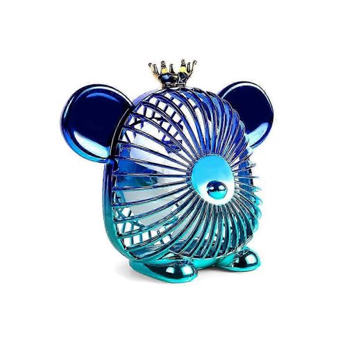 Mini ventilateur de bureau portable avec batterie rechargeable USB 1200mAh,vent fort silencieux pour une utilisation estivale au bureau à domicile