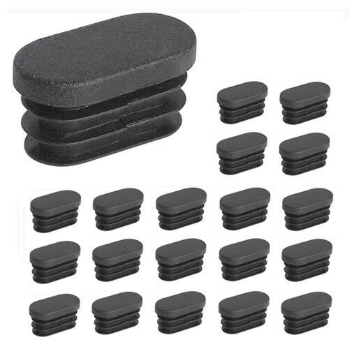 15x30mm capuchons d'extrémité en plastique, pour meubles pieds tubes embouts ovales, pour bouchon de pieds de chaise en plastique, pour ovale Pipe_fi 100 pièces