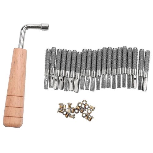 20 + 20 Pcs Harpe Lyre Goupilles D'accord Et Rivets Avec Clé En Forme De L Pour Petits Accessoires D'instruments De Musique De Harpe