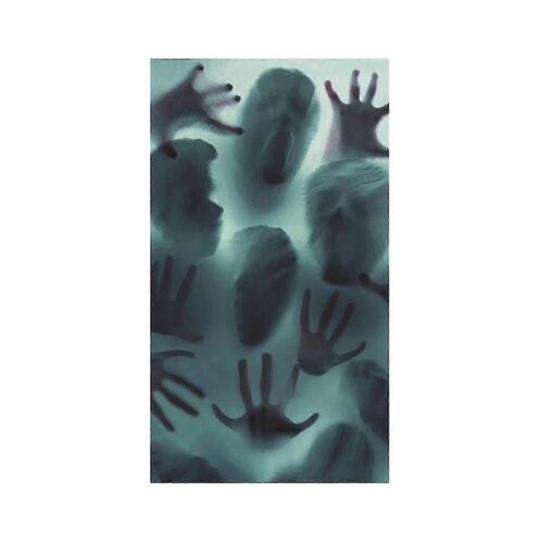 Paquet De 2 Autocollants Statiques Amovibles Pour Autocollants D'horreur Fantôme D'empreinte De Main Sanglante Pour Les Décorations De Fête D'halloween