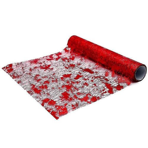 Chemin De Table Rouge Glitter Métallique Thin Mesh Table Runner Décorations De Table Scintillantes Pour Mariage,Bri
