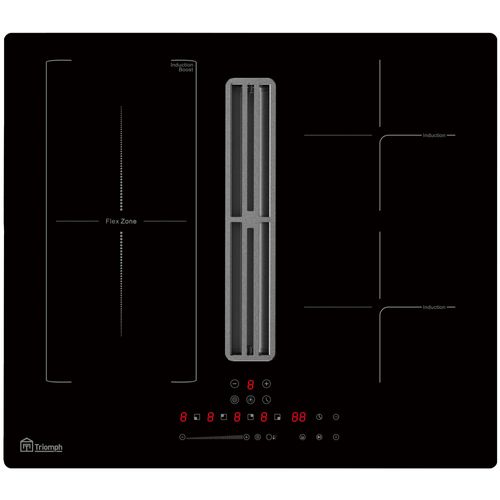 Plaque de cuisson induction Triomph TRCPIDA6000B avec hotte intégrée 60cm 2 zones + 1 flexizone