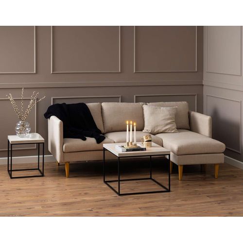 Table Basse Style Contemporain 60 Cm Beige