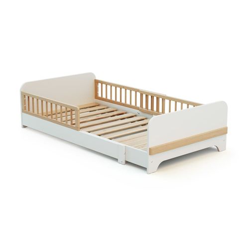 Lit Enfant Évolutif En Bois 80x140-165-190 - Blanc