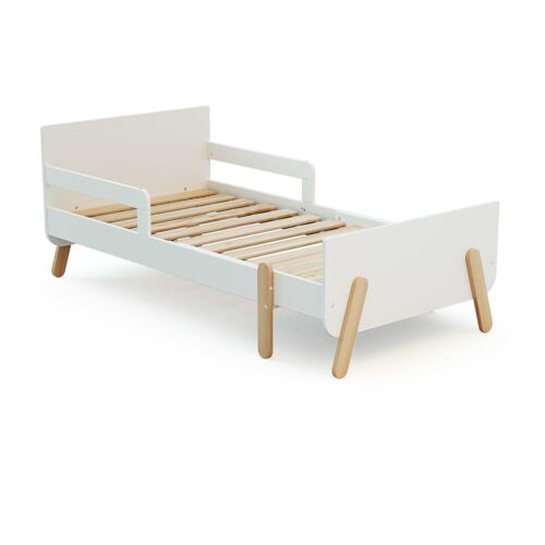Lit enfant évolutif en bois 80x140-165-190 - Blanc