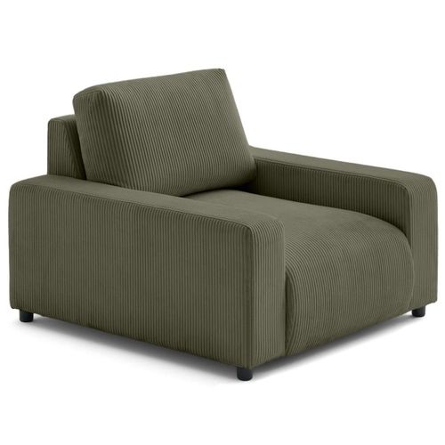 Fauteuil En Velours Côtelé Vert