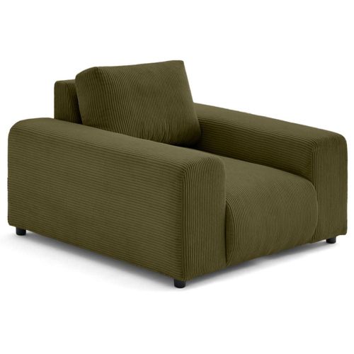 Fauteuil En Velours Côtelé Vert