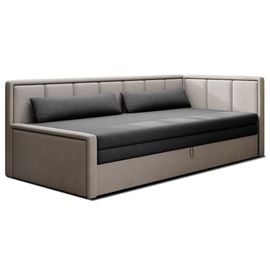 Canapé Droit Convertible 3 Places En Velours Beige