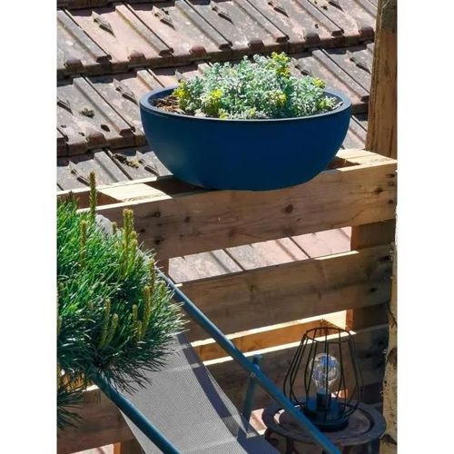 Pot En Plastique Rond Effet Granit 40 Cm