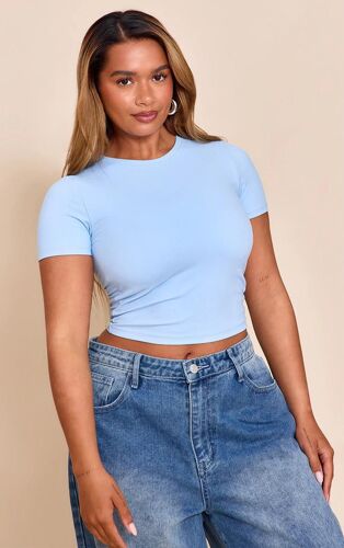 Shape T-Shirt En Sculpt Bleu Ciel À Soutien-Gorge Intégré, Bleu Ciel