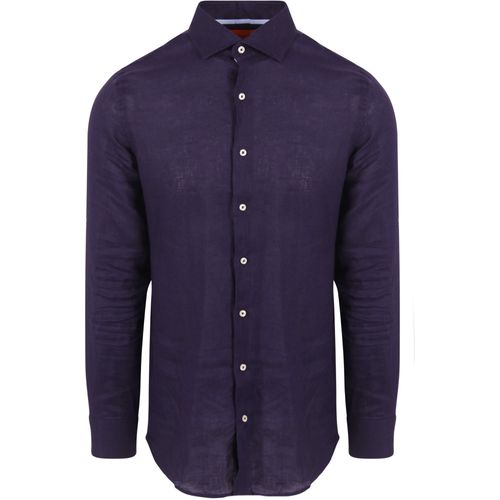 Suitable Chemise Lin Marine Bleu Bleu Foncé Taille 41