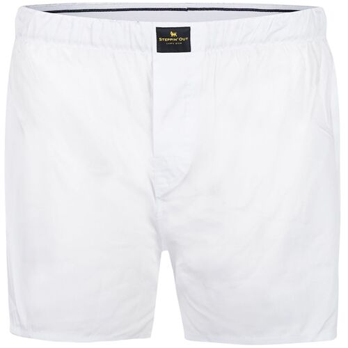 Steppin' Out Boxer Blanc Oxford Blanc Taille M