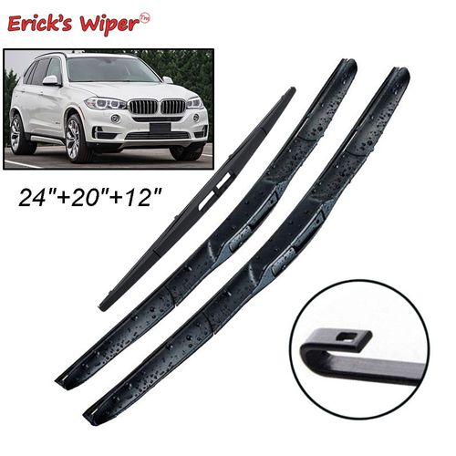 Erick ? Jeu De Balais D'essuie-Glace Avant Et Arrière, Pour Bmw X5 F15 2013 ? 2018, Pare-Brise, Vitres De Voiture, Brosses De Pluie 24 \""+ 20\"" + 12\""