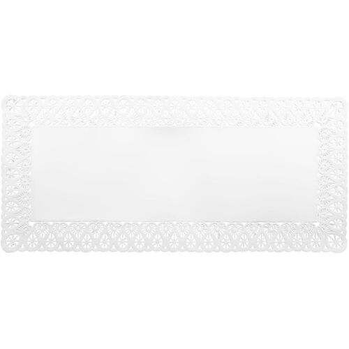 KALANKA-44765 Lot de 15 napperons Papier rectangulaires, napperons Dentelles, napperons pour Cakes, Papier, Blanc, 40 x 20 cm