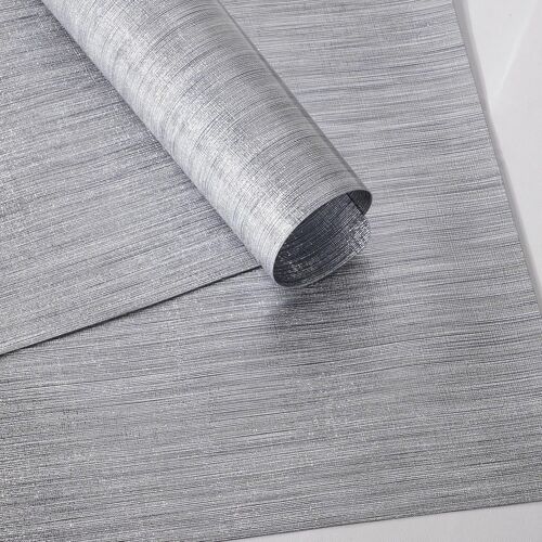 Kalanka-Lot De 4, Set De Table Écologique, Eva, Sets De Table, Antidérapant, Résistant À La Chaleur, Pour Restaurant, Table À Manger En Cuisine Ou Salle À Manger, 45 X 30 Cm, Gris Argenté