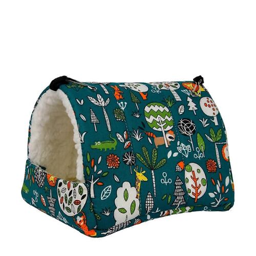 Mignon Lit D'oiseau Imprimé,Mini Tapis D'écureuil En Cage,Vert