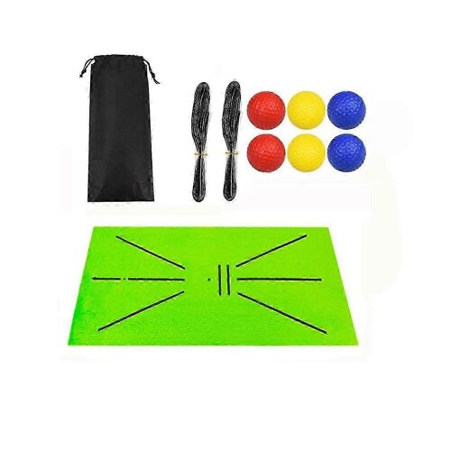Tapis D'entraînement De Swing De Golf Avec Détection De Piste De Contact Pour L'aide À L'entraînement Intérieur Et Extérieur