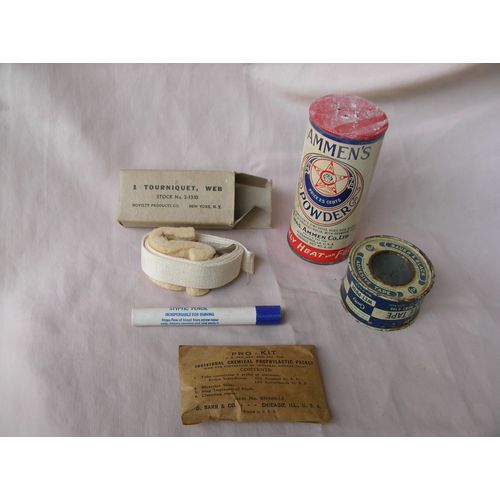 Ww2 Us Lot De 5 Éléments Médicales/Hygiènes Militaires Américains 39-45 Lot 1