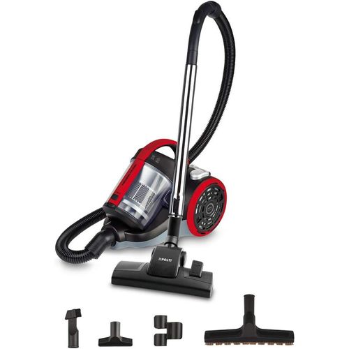 Forzaspira C110 Plus Cyclonique,Aspirateur Sans Sac,4 Niveaux De Filtration,Brosse À Parquet Incluse,Noir Et Rouge