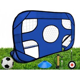 Kaltd-120x75x75 Cm-But De Football Pop-Up 3 En 1-Filet Pliable Pour Enfants Dans Le Jardin-Kit Avec Pompe Et Ballon De Football Pour L'entraînement En Plein Air
