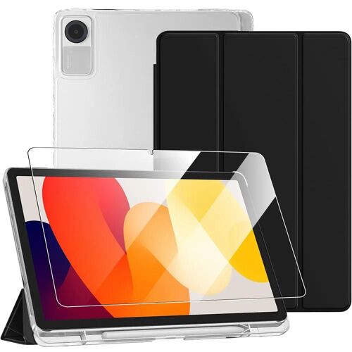 Coque + Verre Trempé Pour Xiaomi Redmi Pad Se 11 Pouces - Protection Antichoc Avec Porte-Stylet - Noir