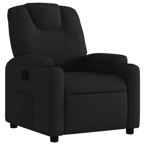 vidaXL Fauteuil inclinable en tissu noir