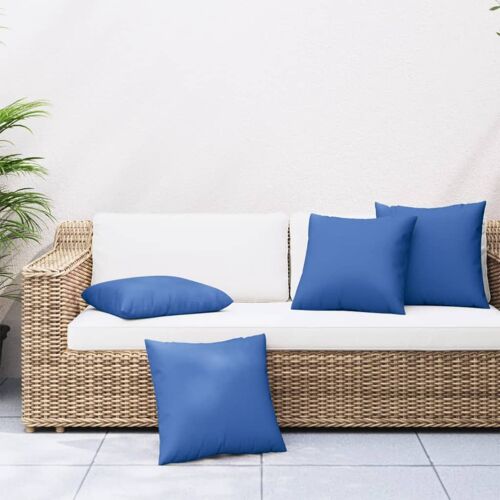 vidaXL Coussins de canapé 4 pcs bleu royal 60x60 cm tissu