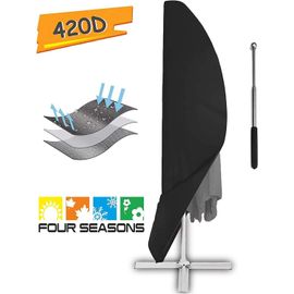 Housse De Protection Pour Parasol Avec Tige, Housse De Parasol, Résistante Aux Intempéries, Aux Uv, Au Vent Et À La Neige