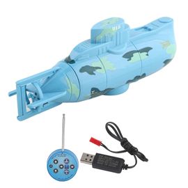 Bateau de plongée sous-marin télécommandé rechargeable 2025 (bleu)