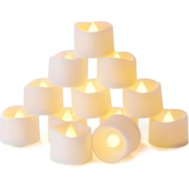 Senior-Bougies Chauffe-Plat Avec Piles, Diamètre 3,5 X Hauteur 3,3 Cm, Plastique, Blanc Chaud, Dia1.4'' X H 1.3[L1894]