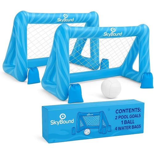 Kaltd-Skybound Lot De 2 Buts De Piscine Gonflables Pour Enfants Avec Ballon Et Sacs De Poids Pour Piscine,Jardin,Plage Ou Parc|Football Et Jeux De Plein Air