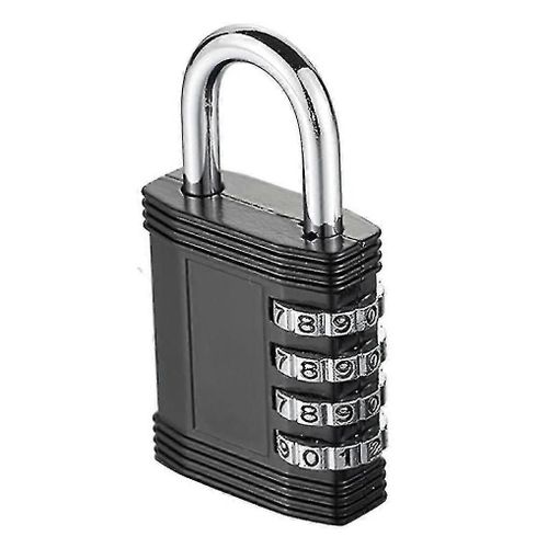 Cadenas d'extérieur à code à 4 chiffres pour casiers de salle de sport, boîte à outils - Numéro réinitialisable et résistant aux intempéries