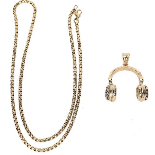 Collier Pendentif En Forme D'écouteur Pour Homme, Style Punk Vintage, Bijou, Cadeau, Accessoire Vestimentaire