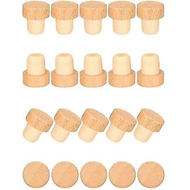 Lot De 20 Bouchons De Dégustation En Forme De T Avec Bouchon En Hêtre Pour Bouteilles De Vin En Bois