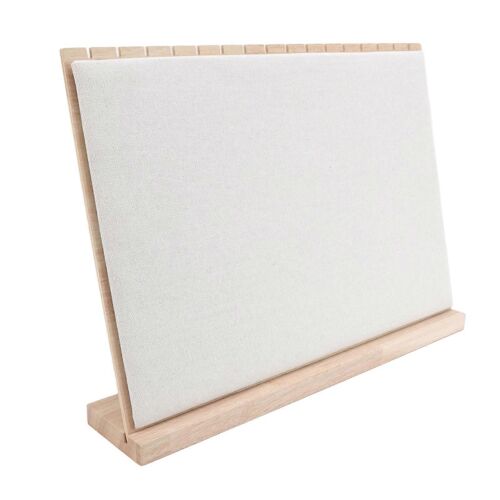 Présentoir À Bijoux En Bois, 16 Emplacements, Amovible, En Forme De L, Structure Solide, Pour Colliers, Pour La Maison, La Bijouterie
