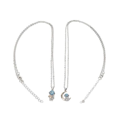 Lot De 2 Colliers D'astronautes Exquis, Pendentifs D'astronautes, Colliers De Saint-Valentin