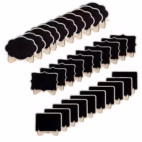 Ardoise à craie, mini tableau mural en bois avec chevalet et porte-étiquette pour marque-place, décoration de mariage, tableau d'affichage, nom de table d'école