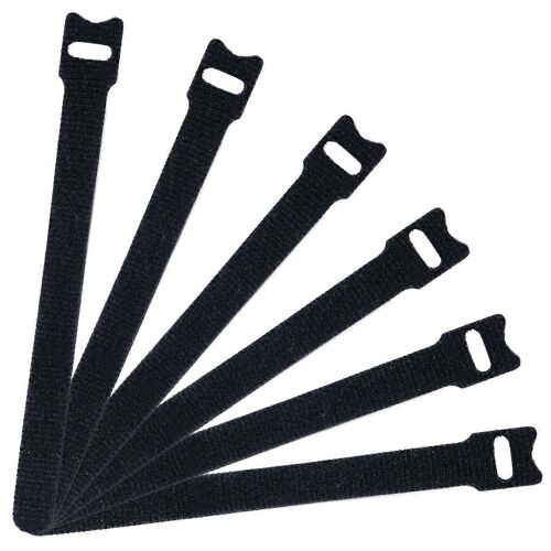 Lot De 50 Serre-Câbles Réutilisables En Microfibre De 15 Cm, Crochets Et Boucles 