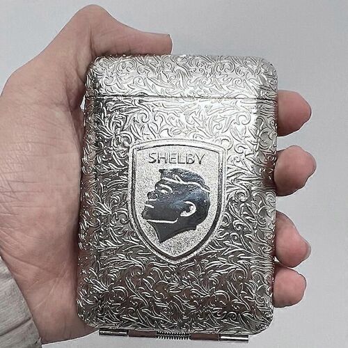 Étui À Cigarettes Rétro Peaky Blinders Sculpté À La Main Shelby, Boîte À Cigarettes Portable, Accessoires Pour Fumeurs, Peut Contenir 16 Cigarettes