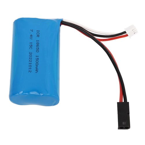Batterie lithium 202518650 7,4 V 1 500 mAh avec prise 5 500, pour voiture, avion, bateau télécommandé