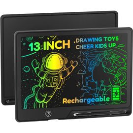 KALTD-Tablette Dessin Enfant 13 Pouces Rechargeable,Ardoise Magique Multicolore,Protéger Sa Vue Tablette D'Écriture Lcd,Convient Aux Enfants Âgés De 2-10 Ans Jouets Anniversaire,Cadeau De Noël