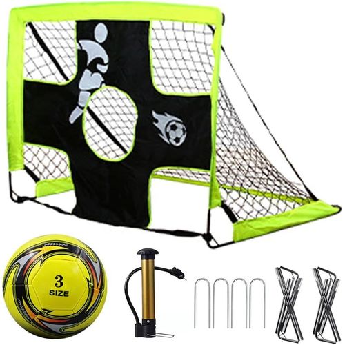 Kaltd-120x90x90cm Pliable Cage De Foot De Ballon But De Foot Enfant Pop-Up Extérieur Intérieur Activité