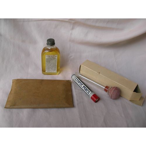 Ww2 Us Lot De 4 Éléments Médicales/Hygiènes Militaires Américains 39-45 Papier Stylo Shave ..Lot 3