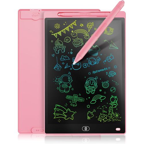 KALTD-Tablette Graphique Lcd Écriture Colorée De 8,5 Pouces,Tableau De Dessin Effaçable Portable,Cadeau Pour Enfants,Tablette Graphique Pour Jeux Enfants 2 3 4 5 6 7 Ans (Rose)