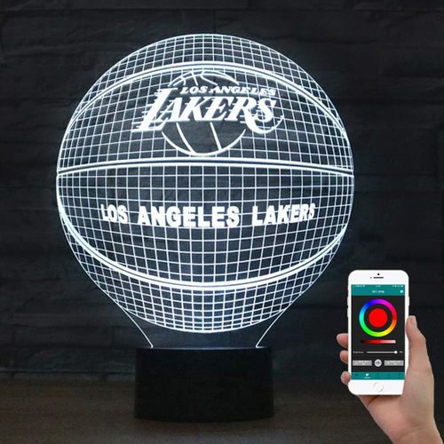 ASFASFq-Cadeaux de Basketball pour Garçons Lampe de chevet avec Logo d¿Équipe Contrôle à distance par Téléphone pour Lampe de Nuit pour Enfants Décoration de Chambre Lampe de Jouet