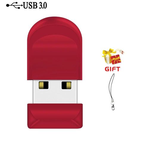 KALPZ-Super Mini Clé Usb Haute Vitesse, Clé Usb Noire, Clé Usb Étanche, Clé Usb, Clé Cadeau, 16 Go, 32 Go, 64 Mo, 3.0,128 Go,Rouge