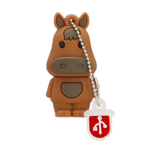 KALPZ-Dessin Animé Cochon Rose Clé Usb Disque Animal Chien Lapin Cheval Singe Clé Mémoire Zodiaque Clé 8Gb 16Gb 32Gb 256Gb,128 Go,Bleu