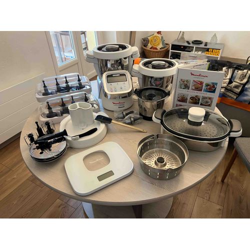 Robot cuiseur connecté Moulinex i-companion connect + 2ème bol et accessoires en double
