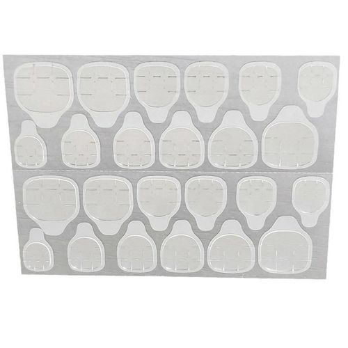 Lot De 10 Languettes Adhésives Puissantes Pour Faux Ongles Transparents 